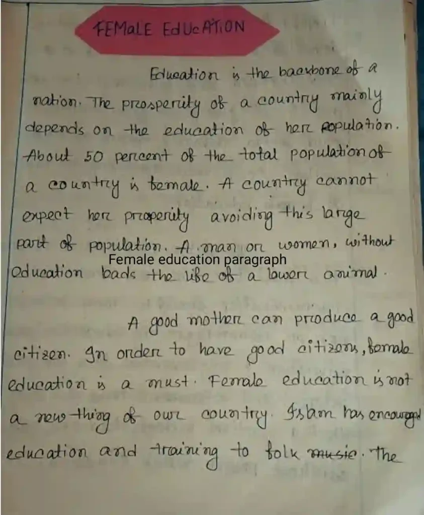 Female education paragraph